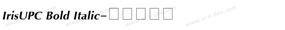 IrisUPC Bold Italic字体转换